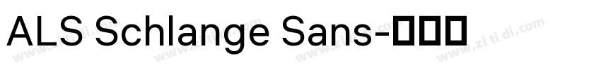 ALS Schlange Sans字体转换